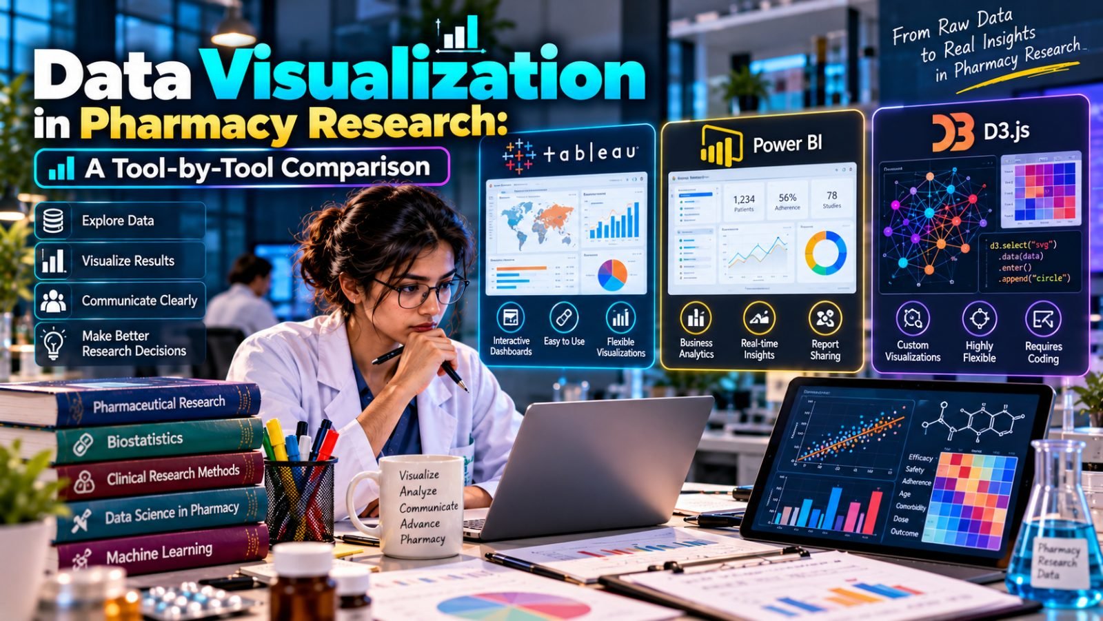 Data Visualization in Pharmacy Research: A Tool-by-Tool Comparison