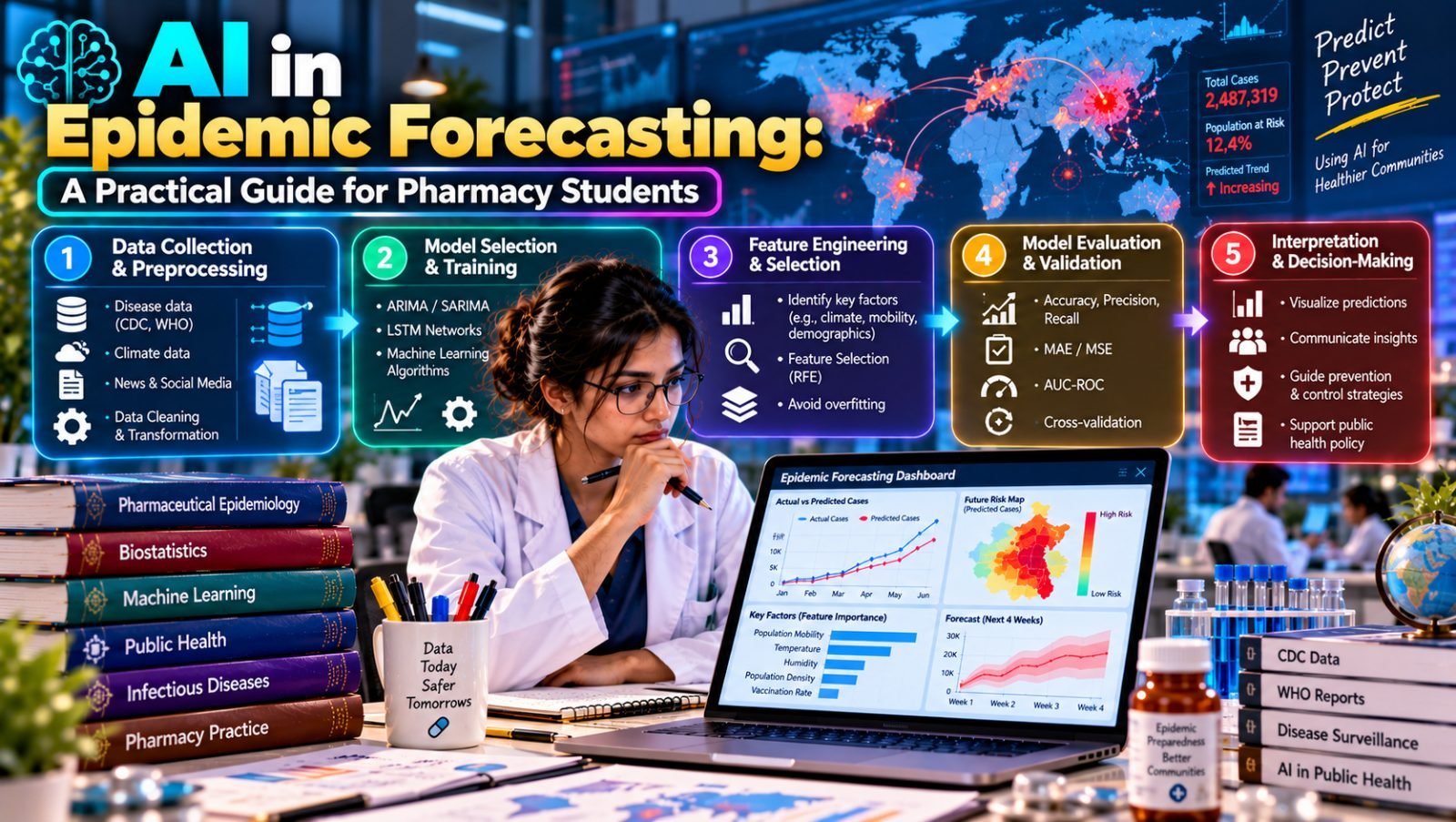 AI in Epidemic Forecasting: A Practical Guide for Pharmacy Students