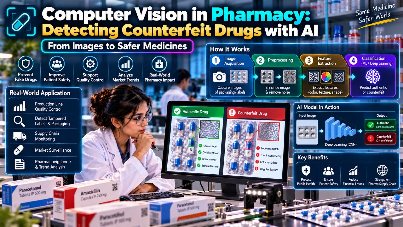 Computer Vision in Pharmacy: Detecting Counterfeit Drugs with AI