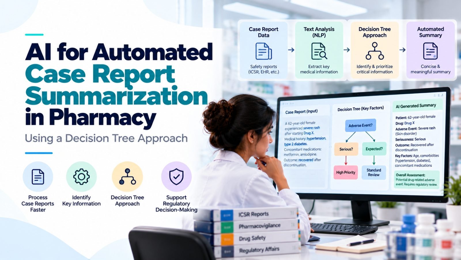 AI for Automated Case Report Summarization in Pharmacy