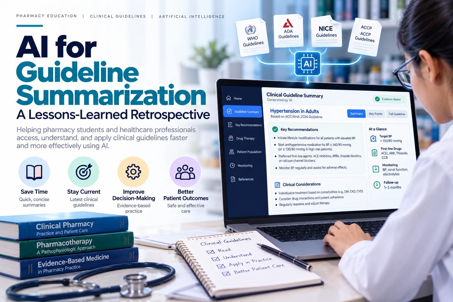 AI for Guideline Summarization: A Lessons-Learned Retrospective