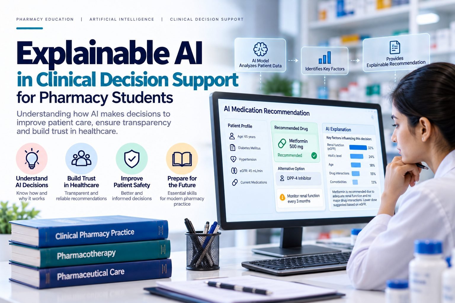 Explainable AI in Clinical Decision Support for Pharmacy Students