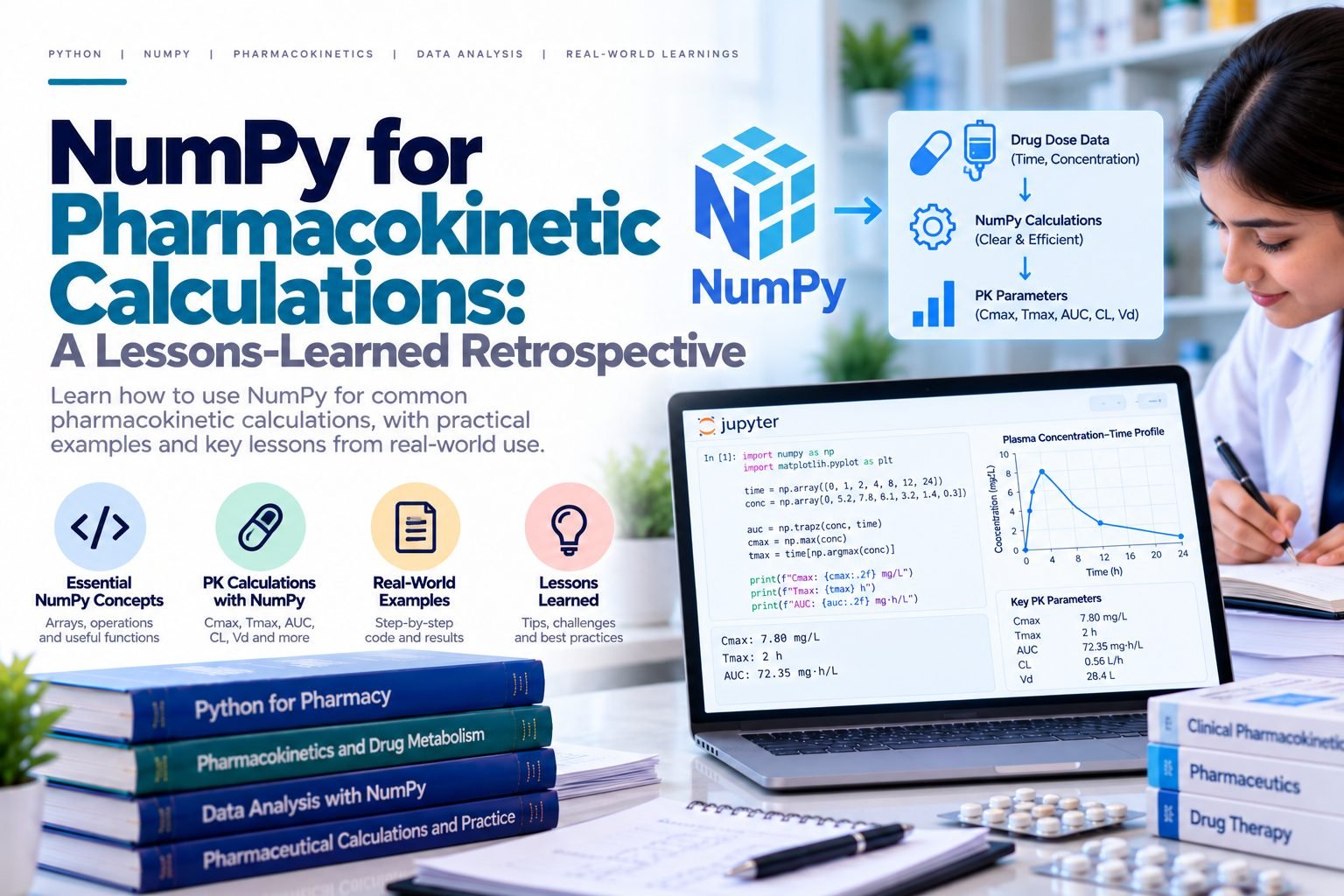 NumPy for Pharmacokinetic Calculations: A Lessons-Learned Retrospective