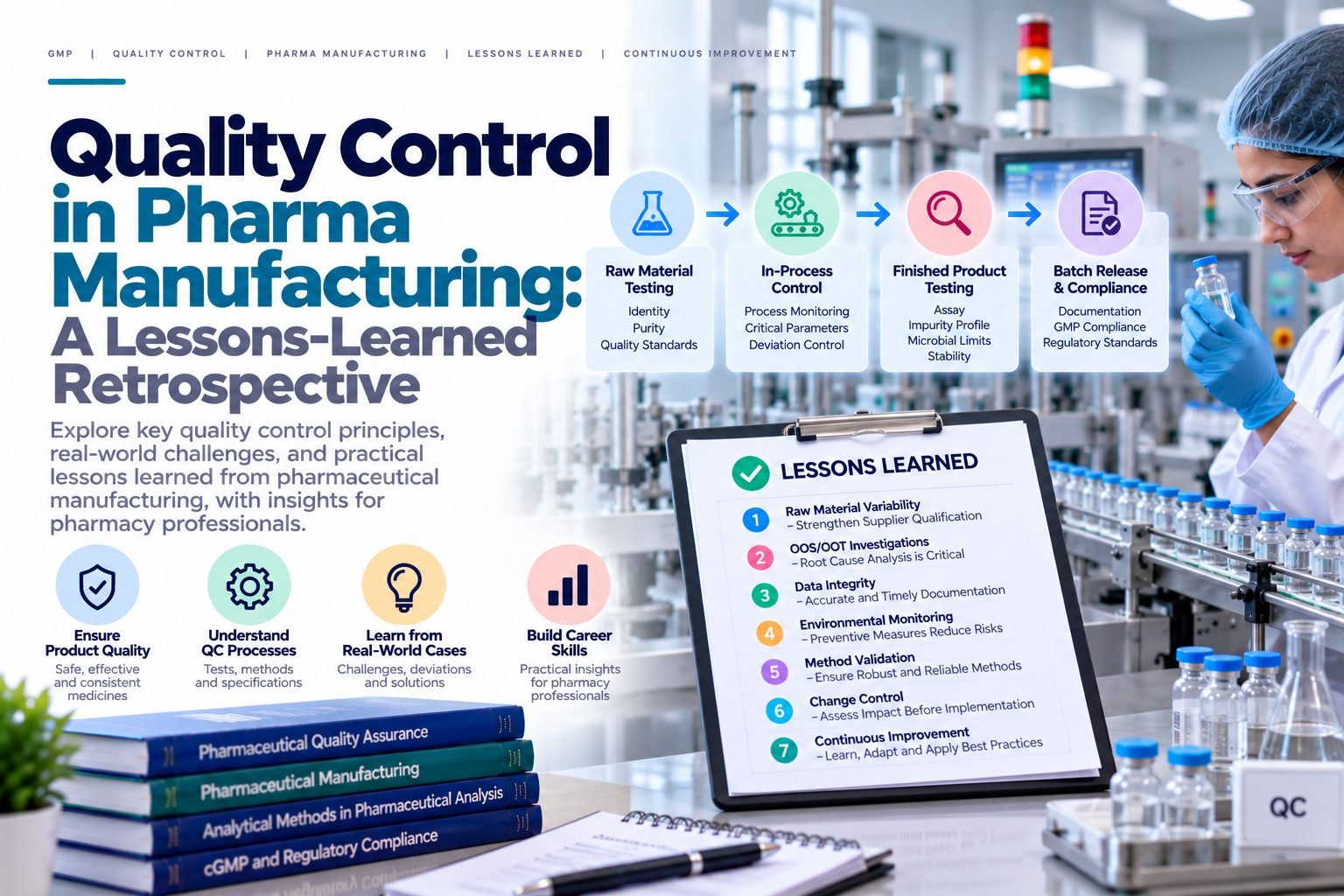 Quality Control in Pharma Manufacturing: A Lessons-Learned Retrospective