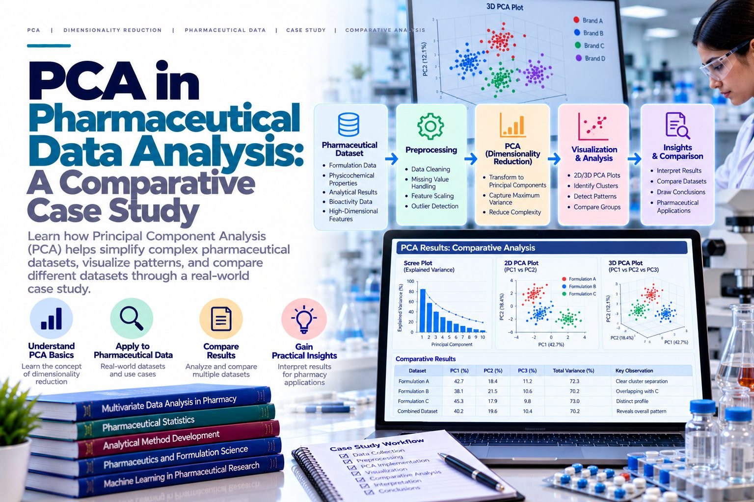 PCA in Pharmaceutical Data Analysis: A Comparative Case Study
