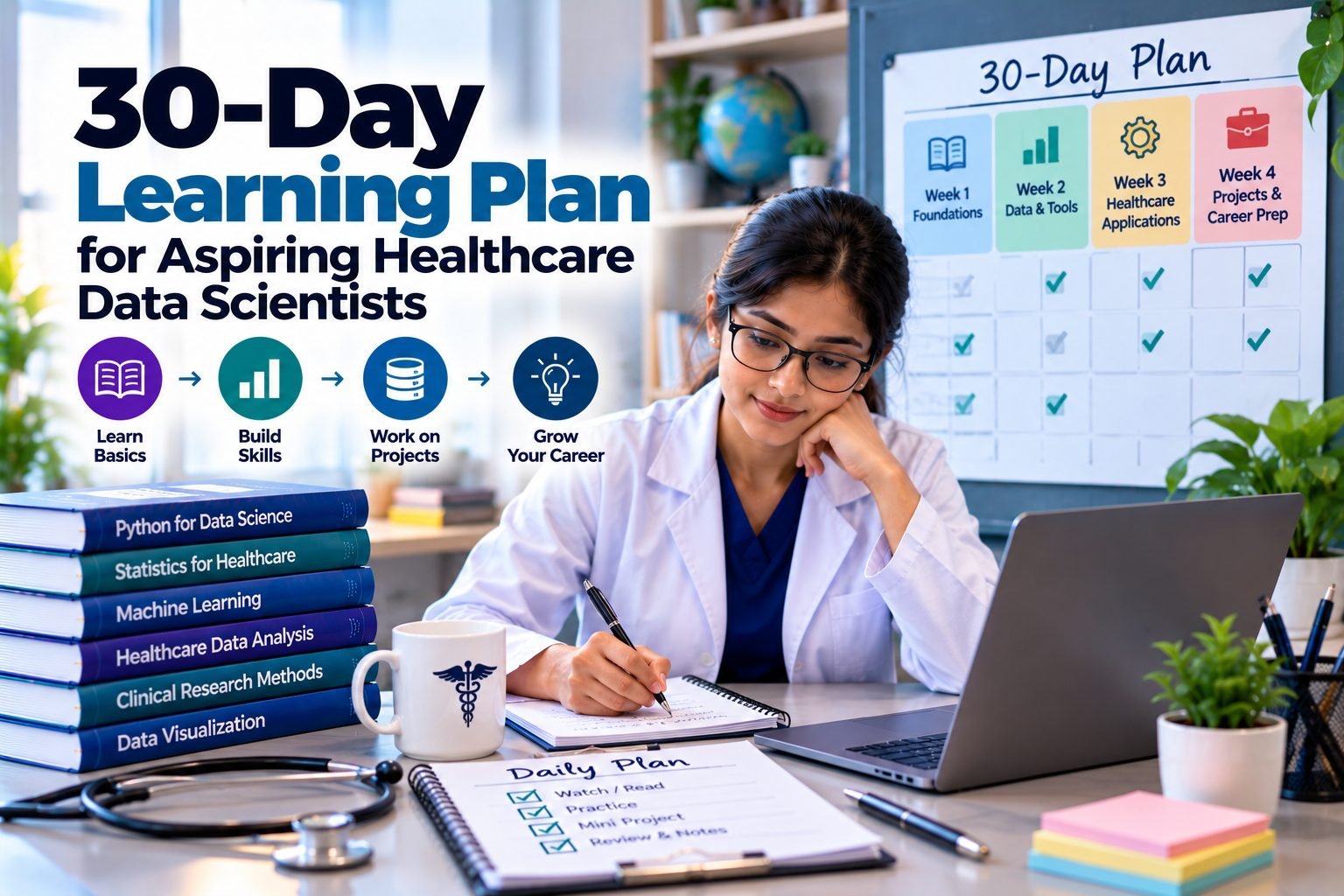 30-Day Learning Plan for Aspiring Healthcare Data Scientists